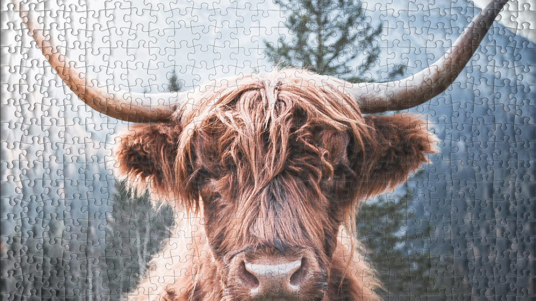 1000 Teile Puzzle Motiv nach eigener Wahl bereits gerahmt, schwarz