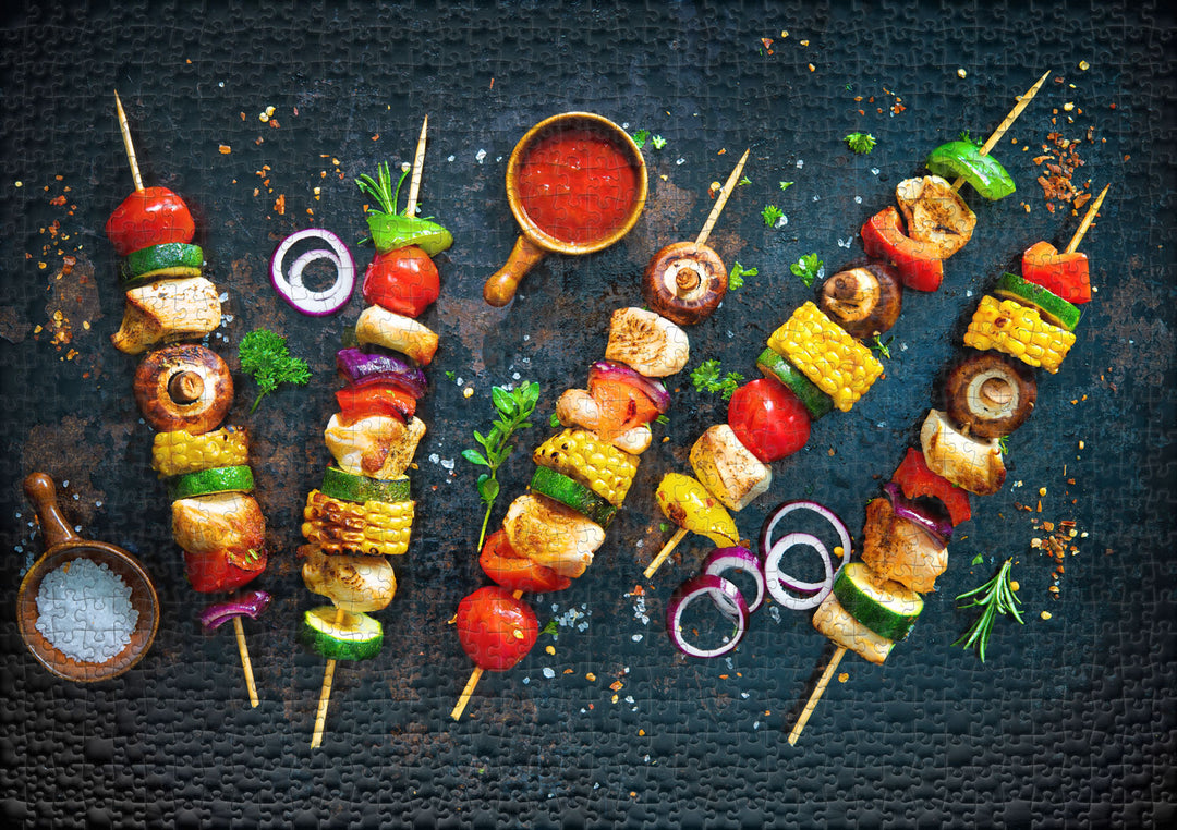 Puzzle 1000 pièces « Barbecue coloré »