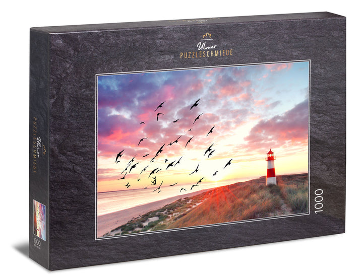 Puzzle 1000 pièces « Désir de la mer du Nord » - Plage et phare