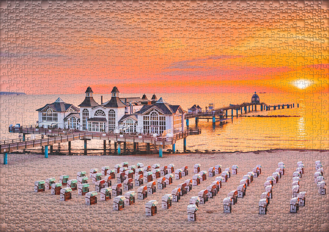 Puzzle 1000 pieces "Evening Sun on Rügen"
