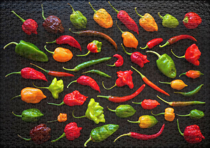 Puzzle 1000 pièces « Feu coloré » - piments forts