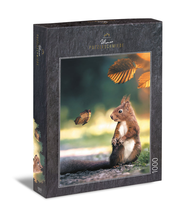 Tiere-Puzzle 1000 Teile "Pinselohr & Schwalbenschwanz"