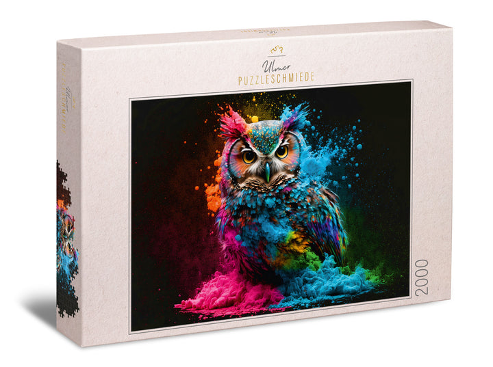Puzzle 2000 pièces « Oiseau de nuit coloré »