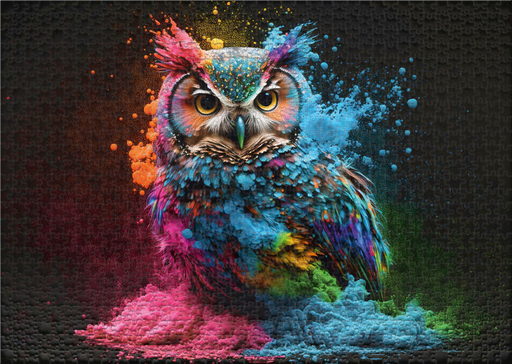 Puzzle 2000 pièces « Oiseau de nuit coloré »
