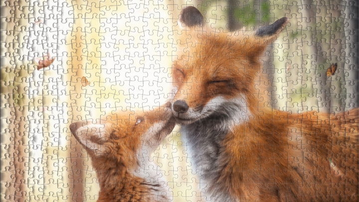 1000 Teile Puzzle Motiv nach eigener Wahl bereits gerahmt, schwarz
