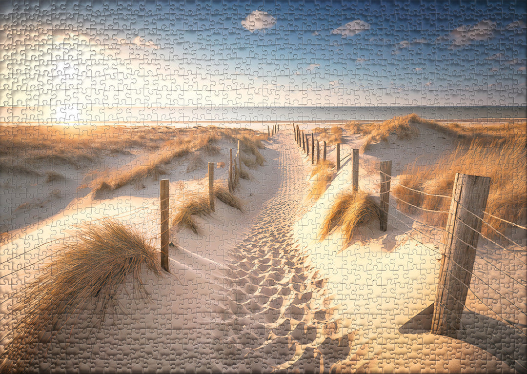 1000 Teile Puzzle Motiv nach eigener Wahl bereits gerahmt, schwarz