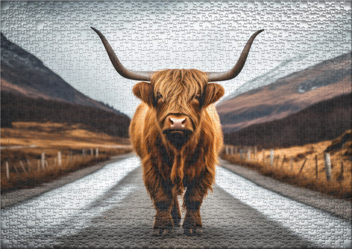 1000 Piece Puzzle "Highland Road"