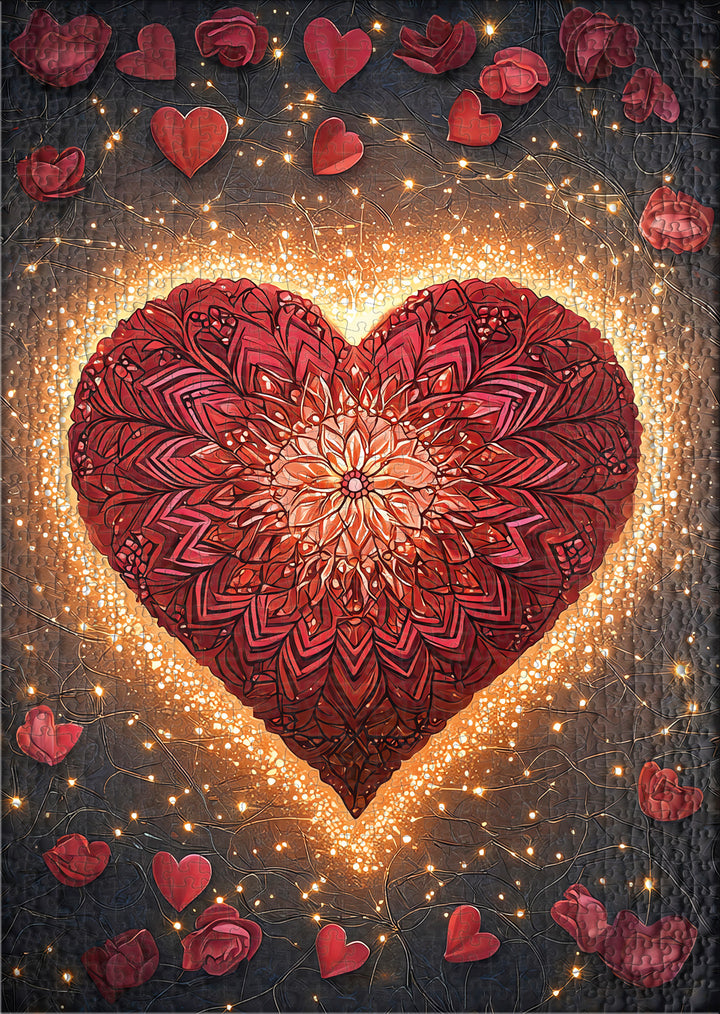 Puzzle 1000 Teile "Herz-Mandala"