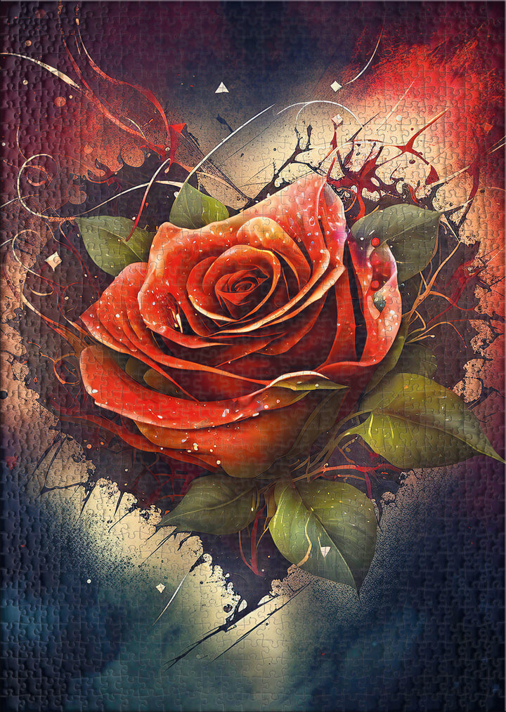 1000 Pieces Puzzle "Rose Heart"