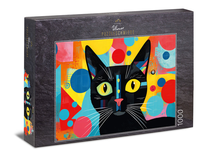 Katzen-Puzzle "Lebendiges Schwarz" 1000 Teile