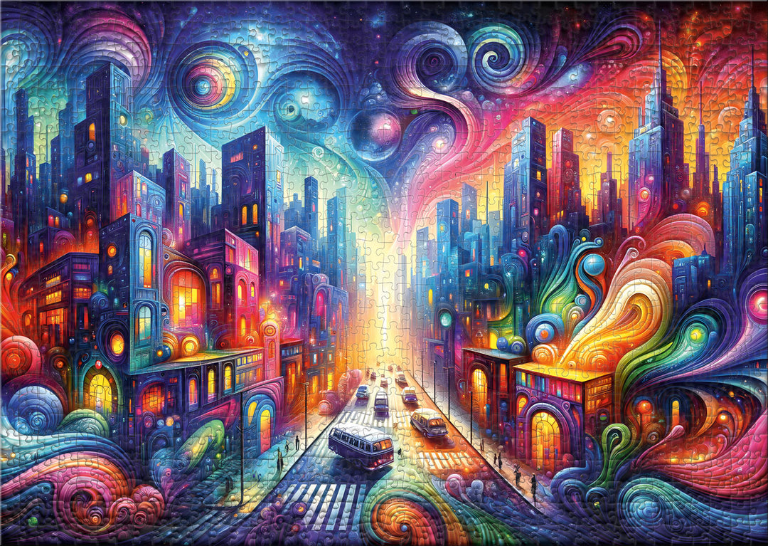 Puzzle 1000 Teile „Electric Avenue“