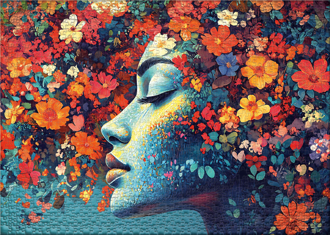Kunst-Puzzle 1000 Teile "Blühende Fantasie"