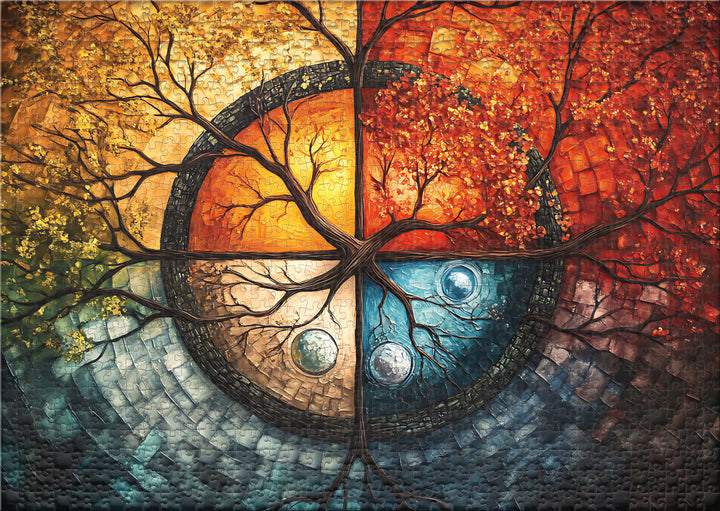 Elemente-Puzzle 1000 Teile „Jahreszeiten“