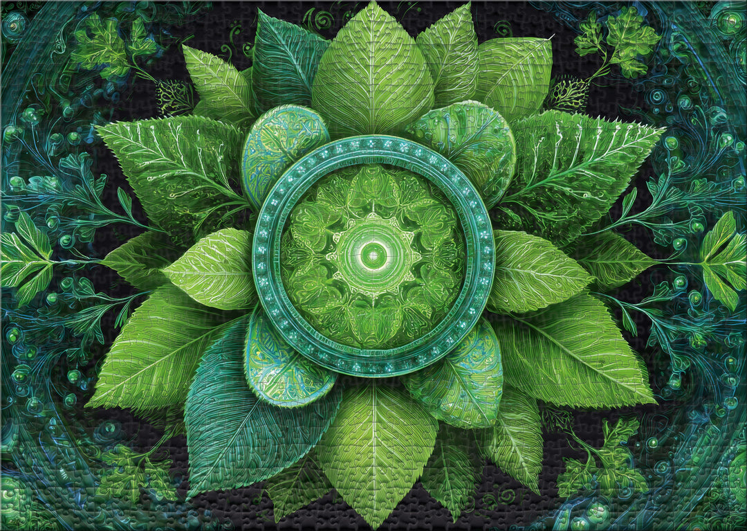 Blumen-Mandala Puzzle 1000 Teile "Anima Viridis"