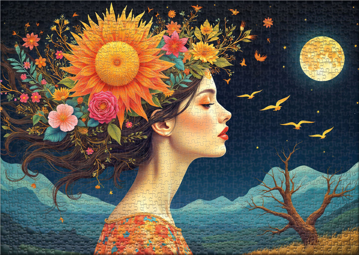 1000 Teile Puzzle "Luna Flora"