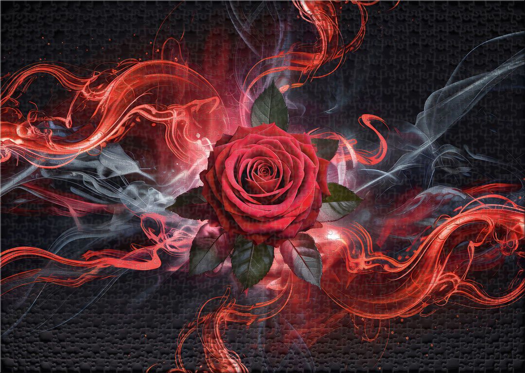 Puzzle 1000 Teile "Rosen-Glut"